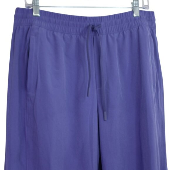 Athleta Women’s Purple Pants Hidden Zip Drawstring Elastic Waistband Size 12 - Picture 2 of 7